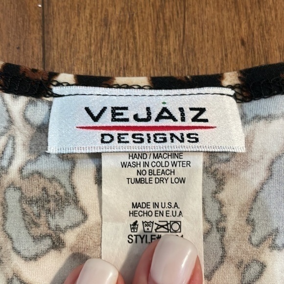 Vejaiz Animal Print Beaded Tank Top - Picture 4 of 5